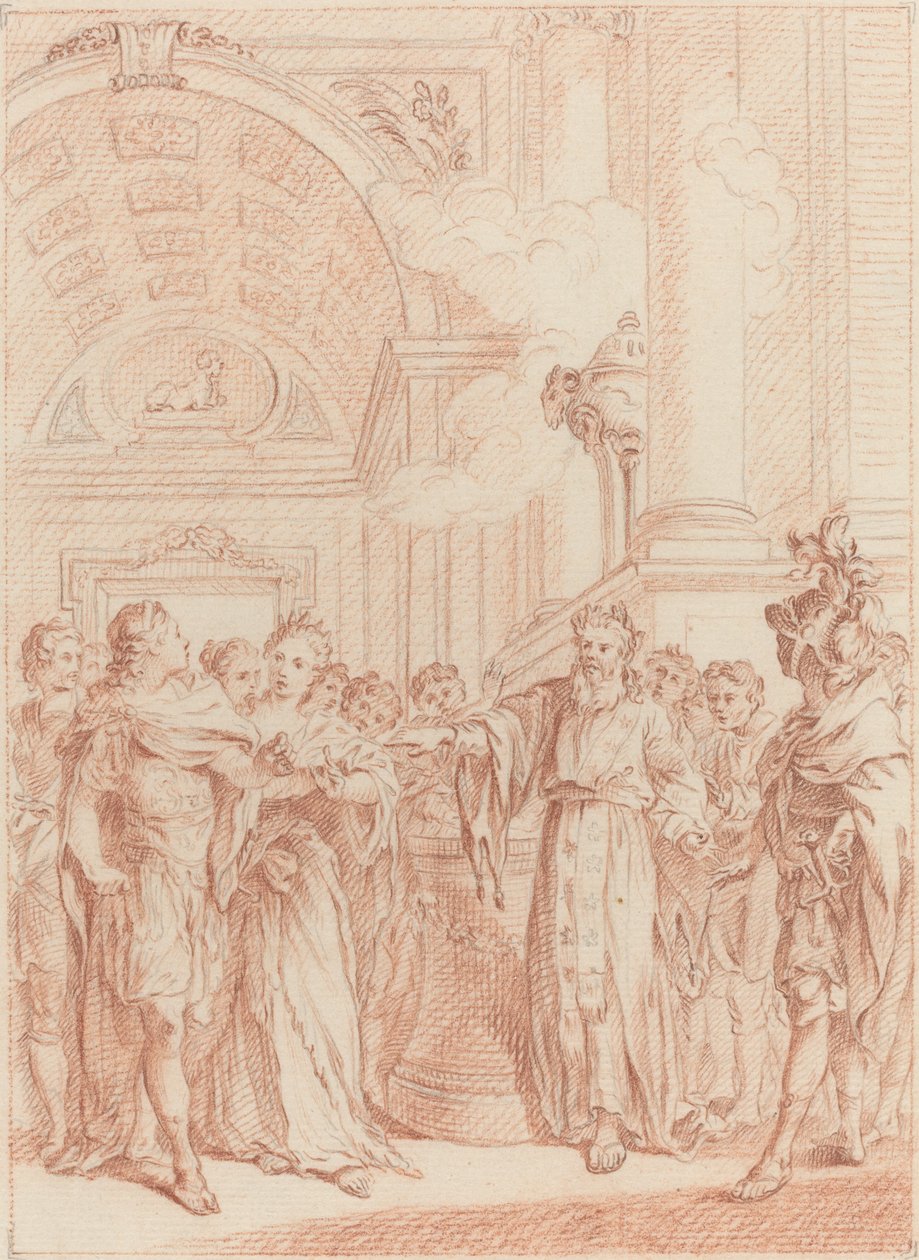 Zittere unglücklicher König, deine Herrschaft ist vorbei von Hubert Francois Gravelot