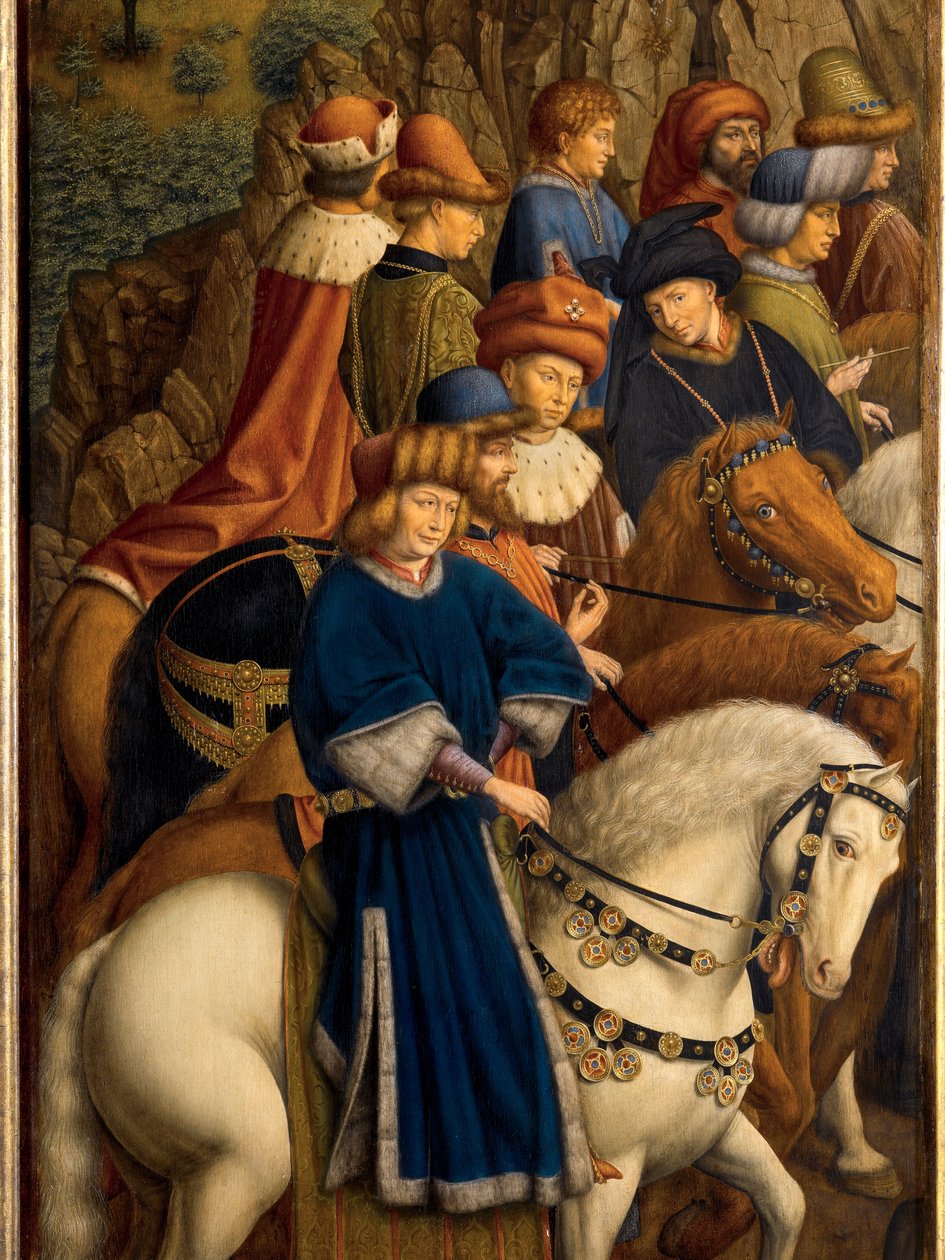 (Detail) der gerechten Richter, unteres linkes Panel des Genter Altars von Hubert & Jan van (1390-1441) (after) Eyck