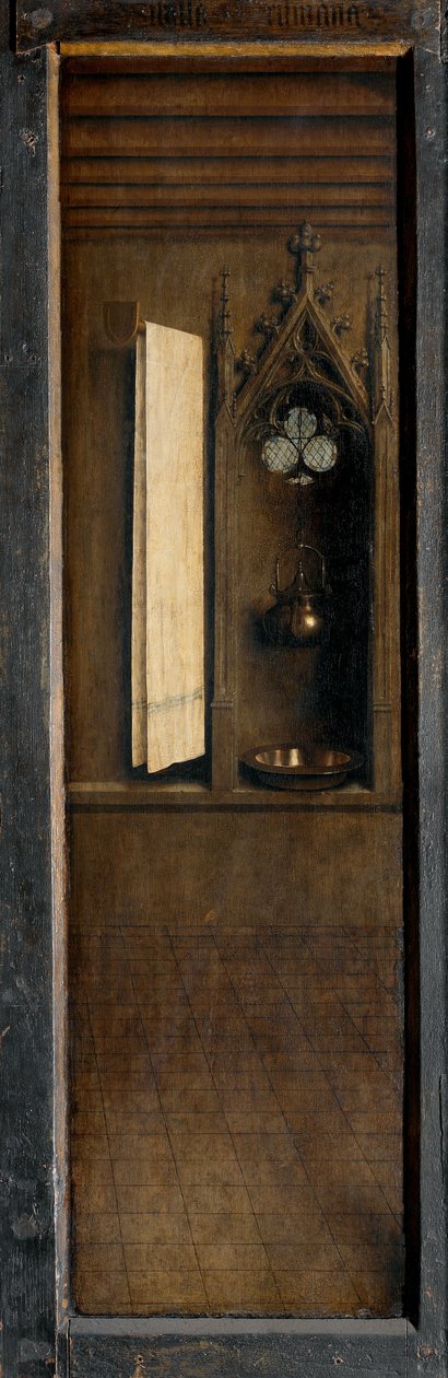 Panel von der Außenseite des rechten Flügels des Genter Altars von Hubert & Jan van (1390 1441) Eyck