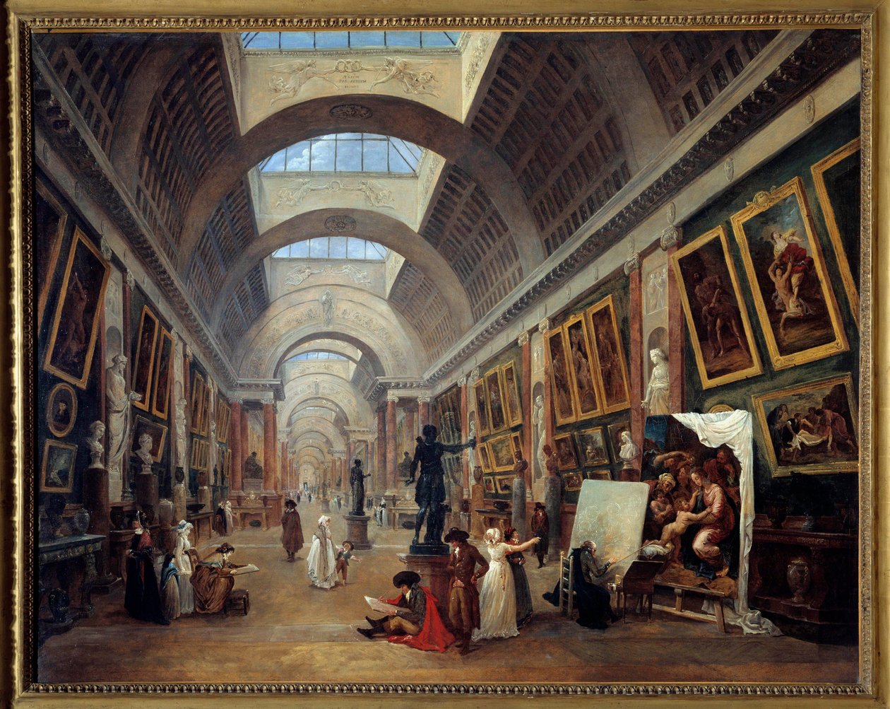 Entwurf der Grande Galerie des Louvre. Gemälde von Hubert Robert (1733-1808) 1796 von Hubert Robert