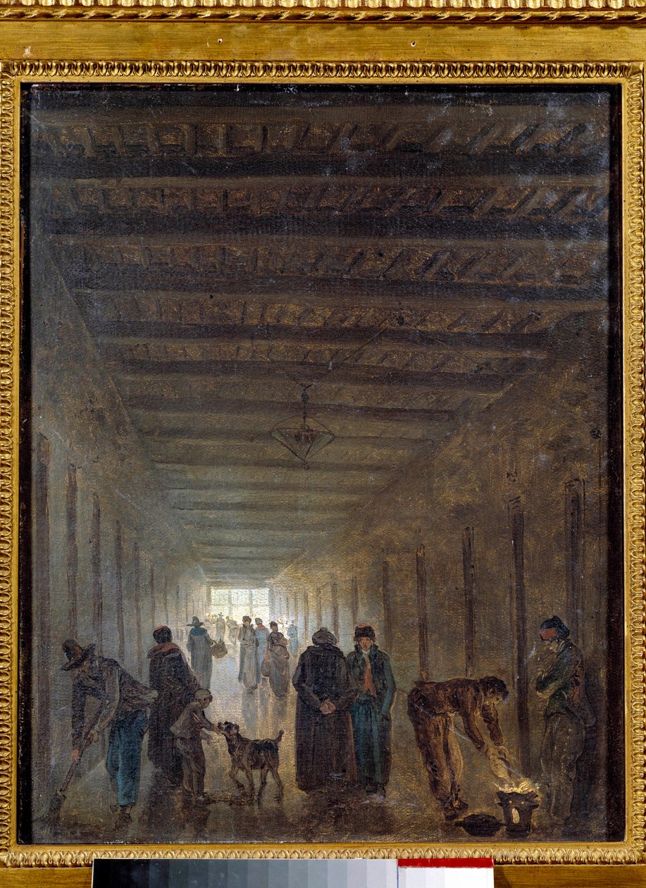 Französische Revolution: „Die Korridore des Gefängnisses Saint-Lazare im Jahr 1793“ von Hubert Robert