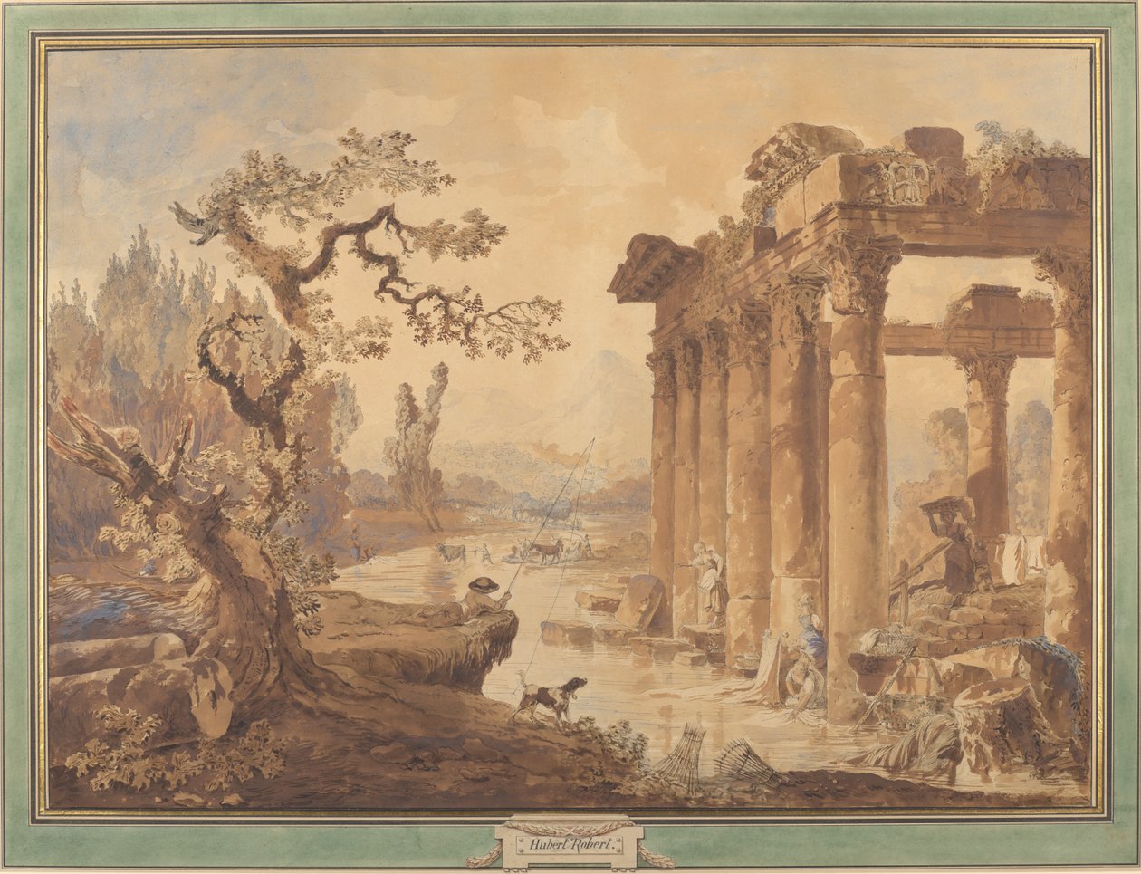 Landschaft mit Ruinen von Hubert Robert