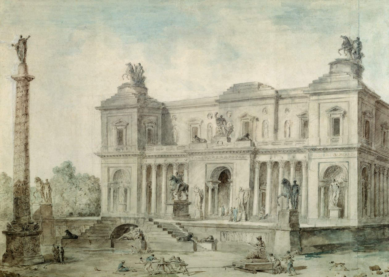 Le Musée des Antiques, ca. 1800 von Hubert Robert
