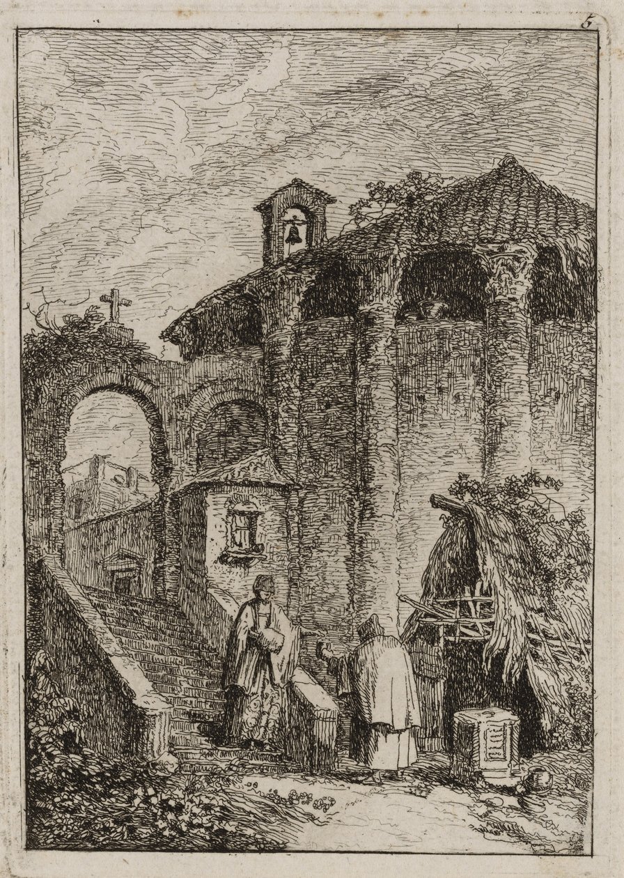 Tafel Fünf aus Abende in Rom von Hubert Robert