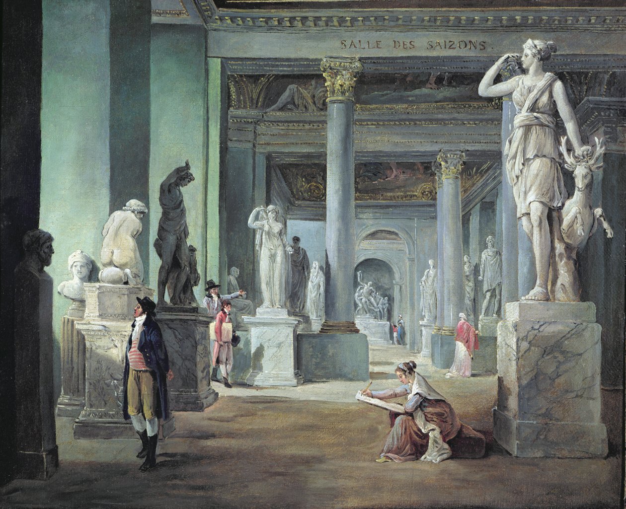 Der Saal der Jahreszeiten im Louvre, ca. 1802 von Hubert Robert