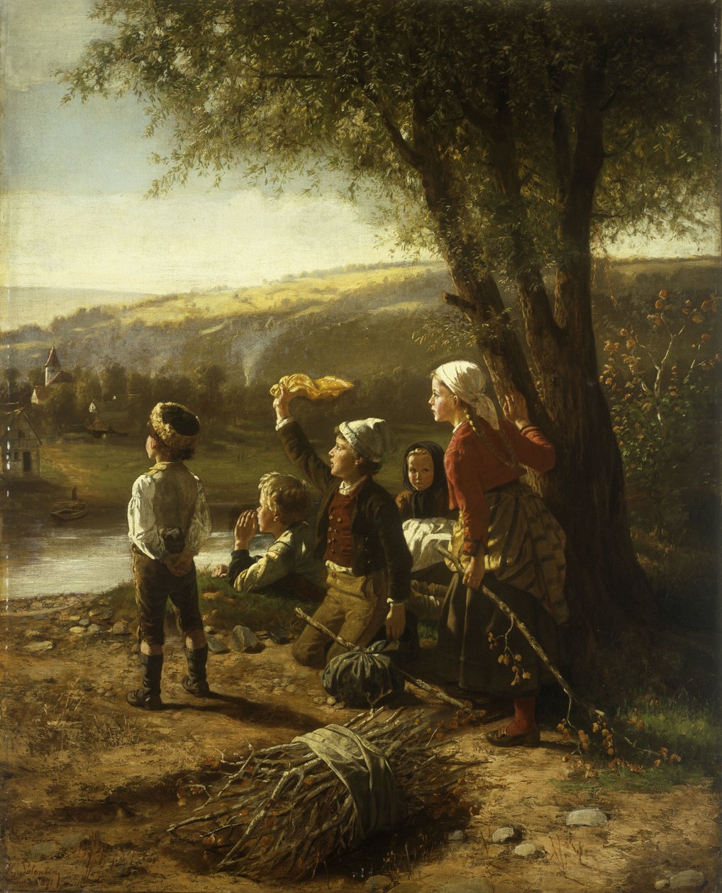 Rufen nach der Fähre, 1871 von Hubert Salentin