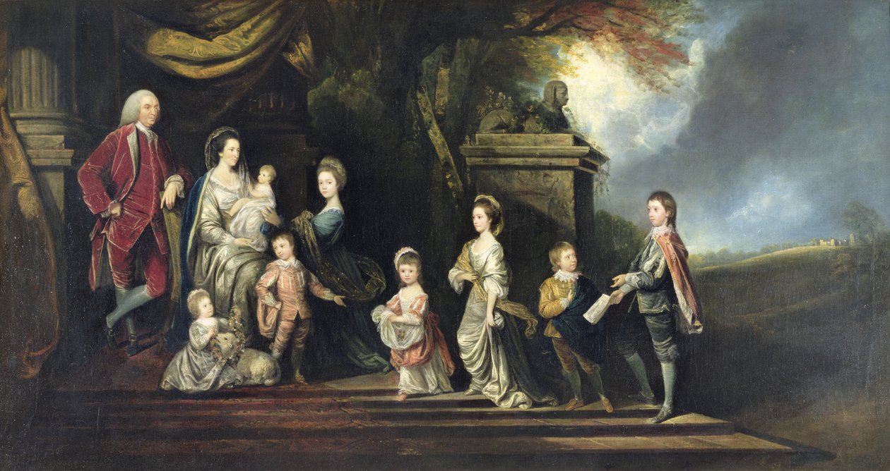 John, 2. Earl of Egmont (1711-1770) und seine Familie, ca. 1770 von Hugh Barron