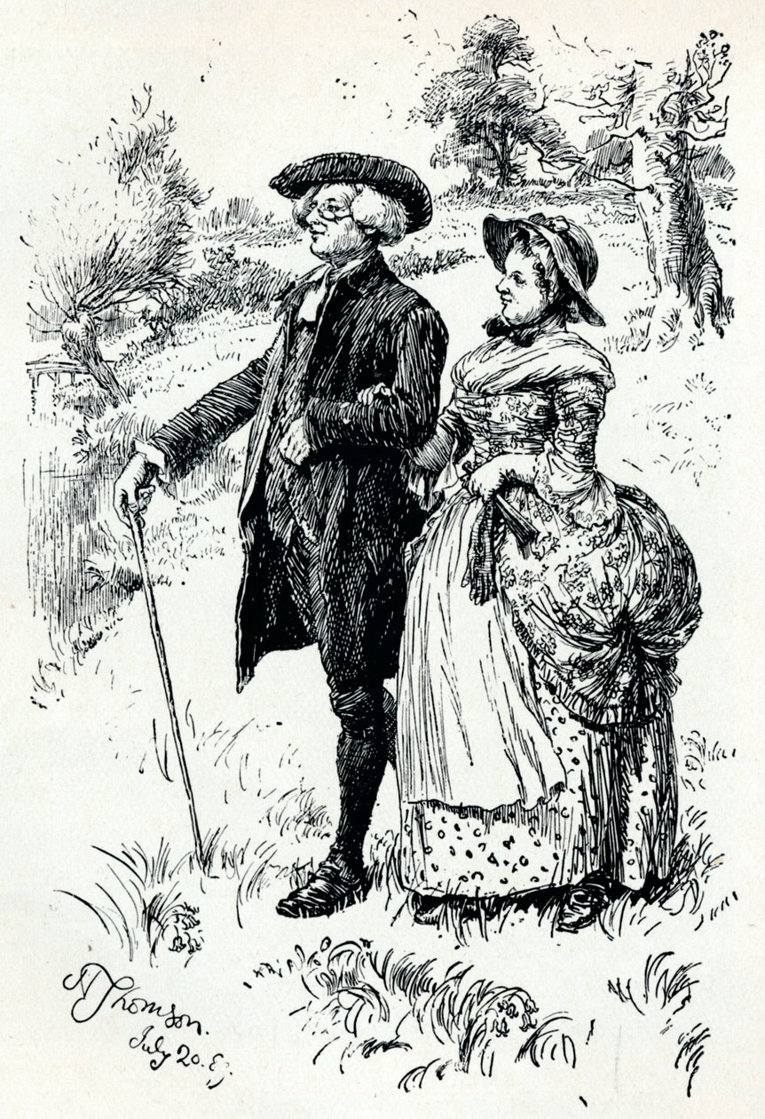 Eine Illustration aus Der Pfarrer von Wakefield, 1889, 1907 von Hugh Thomson