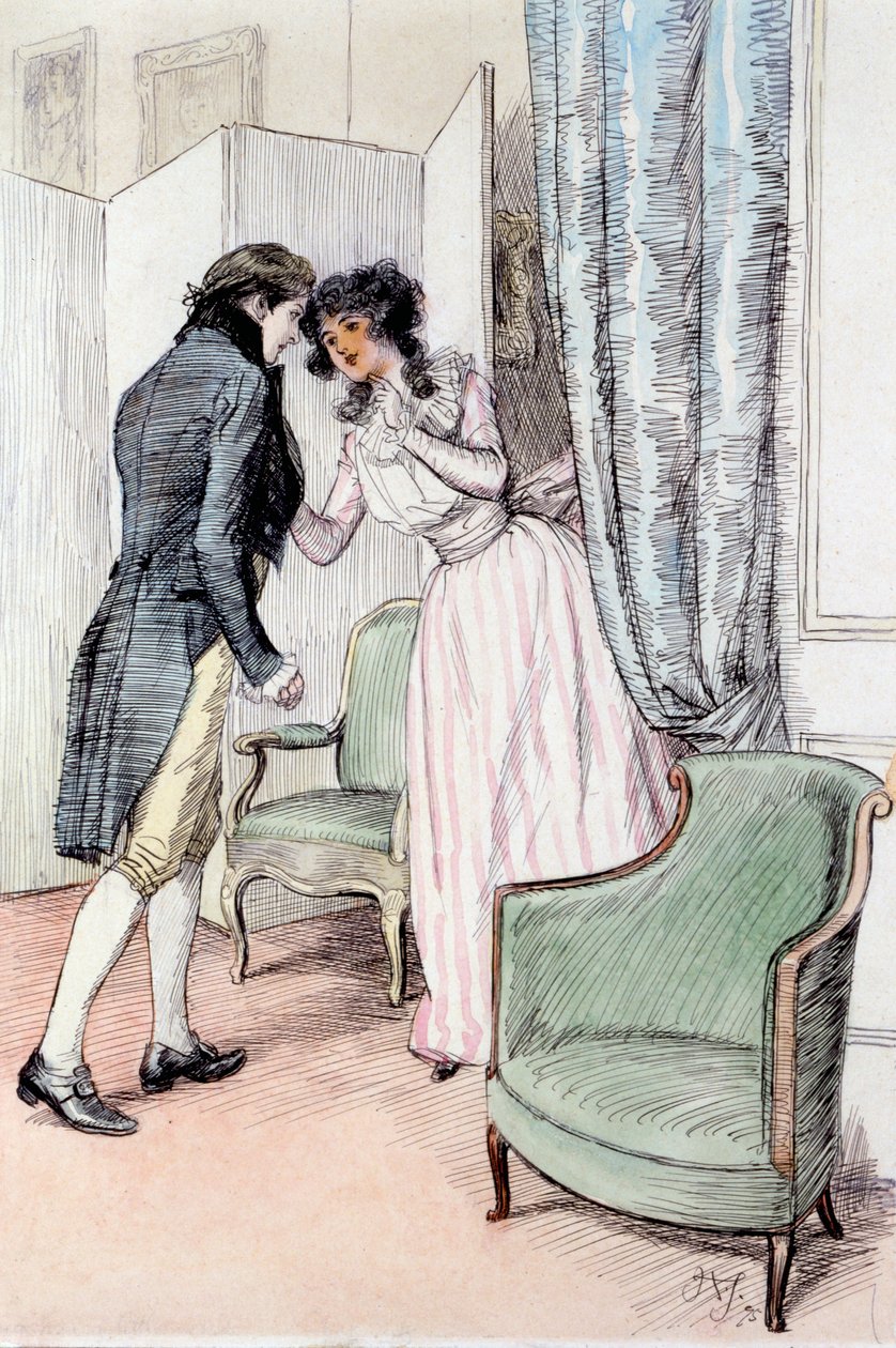 Ihn ein wenig zur Seite ziehend, Illustration aus 