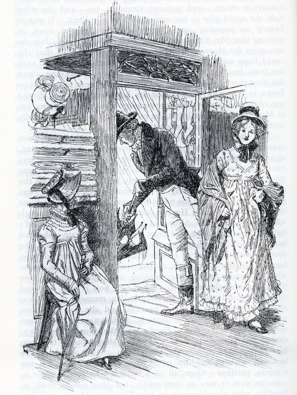 "Emma erklärt, dass sie die Hochzeit von Miss Taylor und Mr. Weston arrangiert hat" (Illustration) von Hugh Thomson