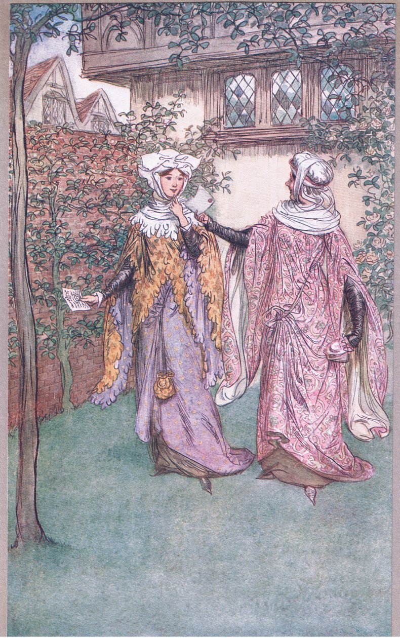 Hier ist der Zwillingsbruder deines Briefes, Illustration aus Die lustigen Weiber von Windsor, 1910 von Hugh Thomson