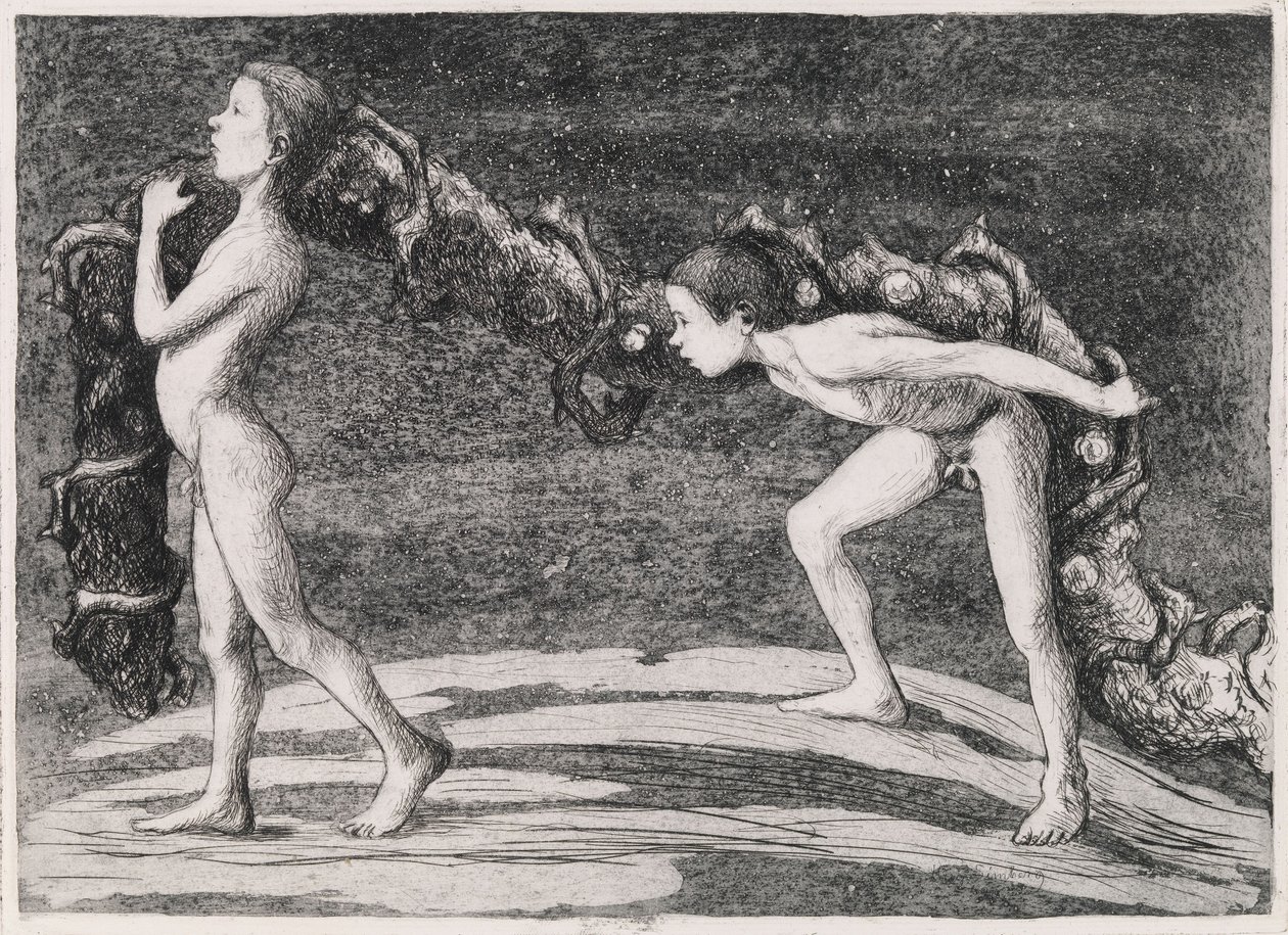 Girlandenträger II von Hugo Simberg