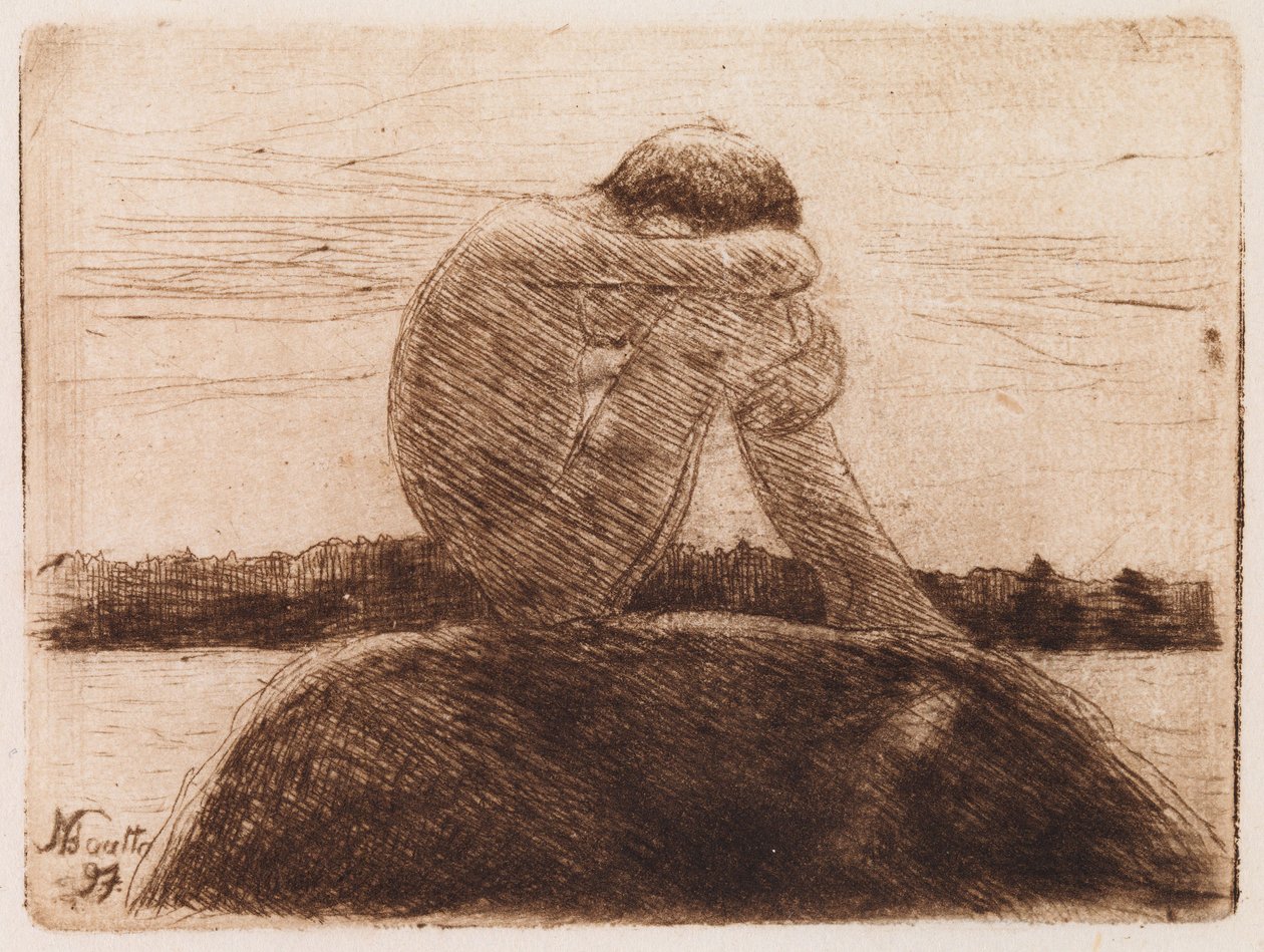 Auf dem Küstenfelsen von Hugo Simberg