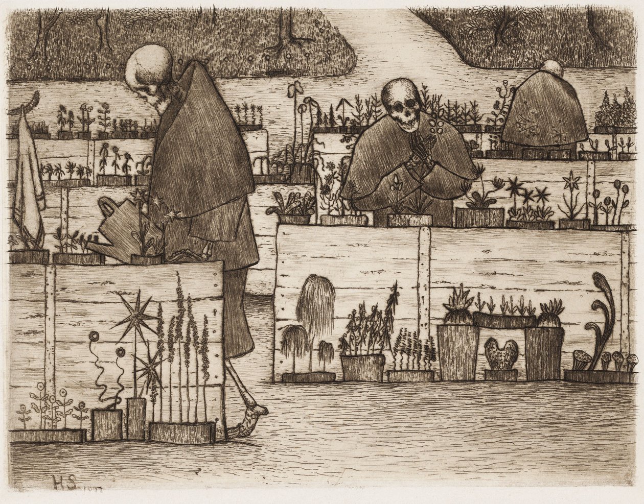 Der Garten des Todes; Im Garten des Todes von Hugo Simberg