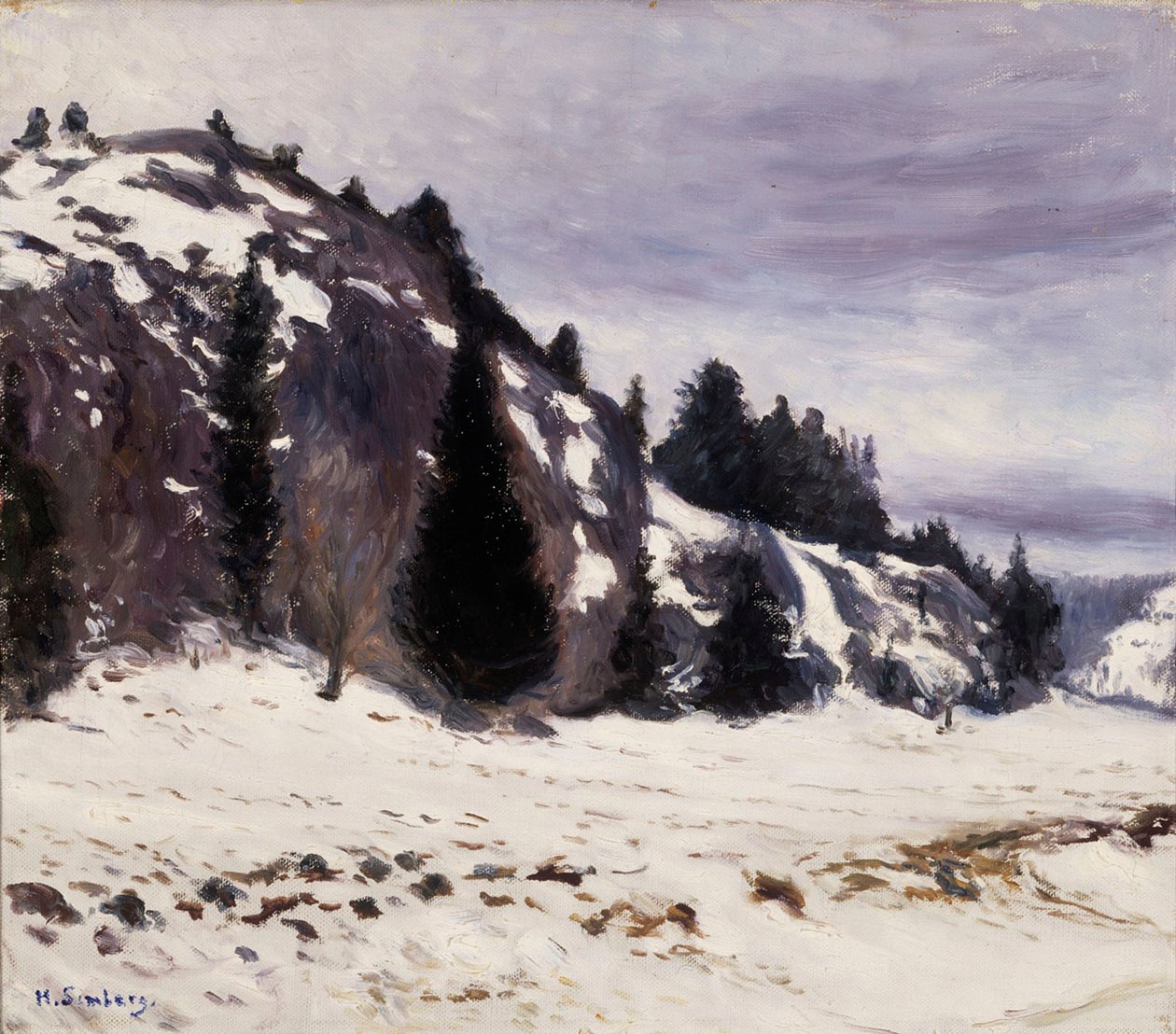 Winterlandschaft von Hugo Simberg