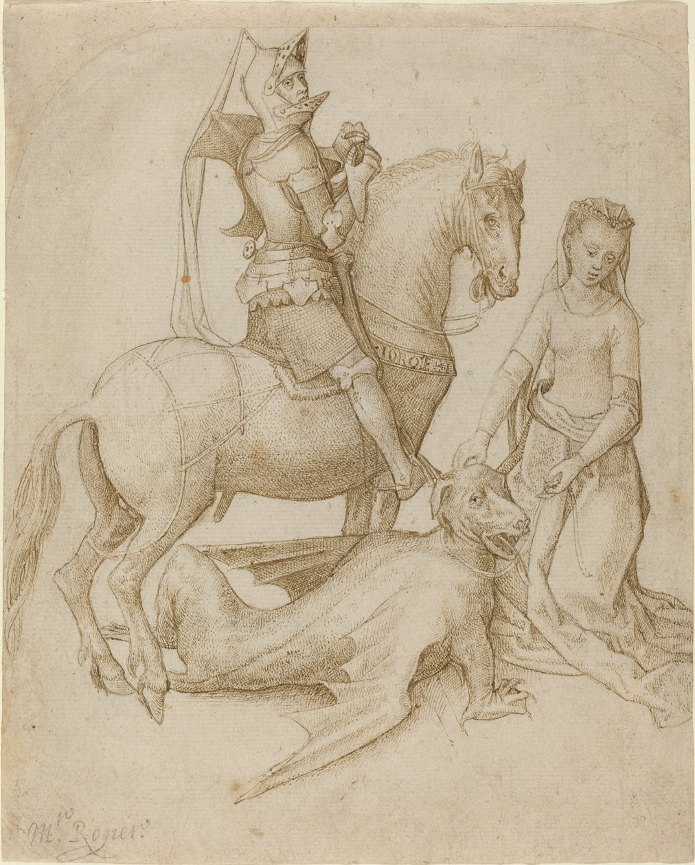 Sankt Georg und der Drache von Hugo van der Goes