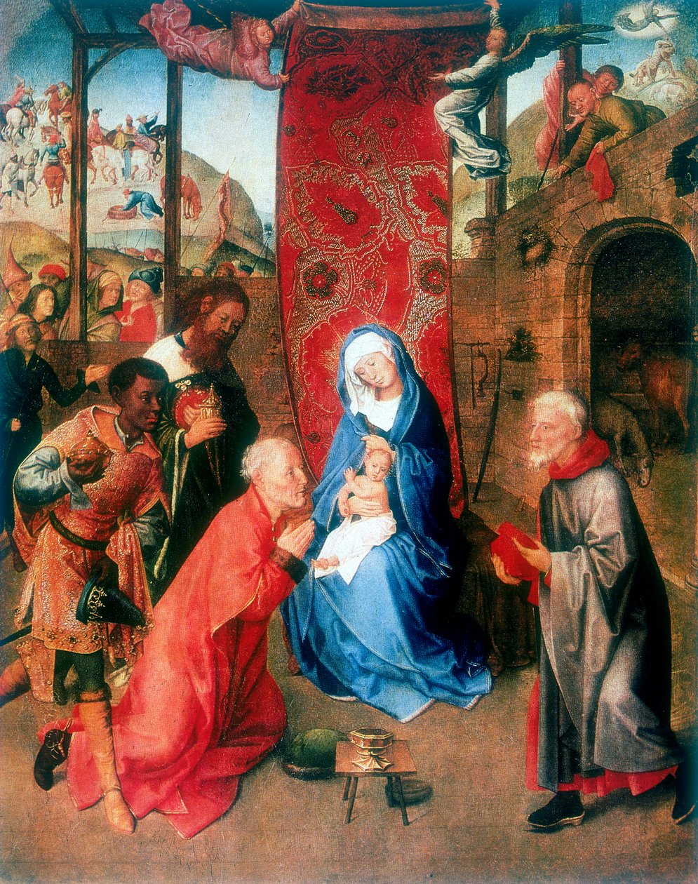 Die Anbetung der Heiligen Drei Könige, 15. Jahrhundert von Hugo van der Goes