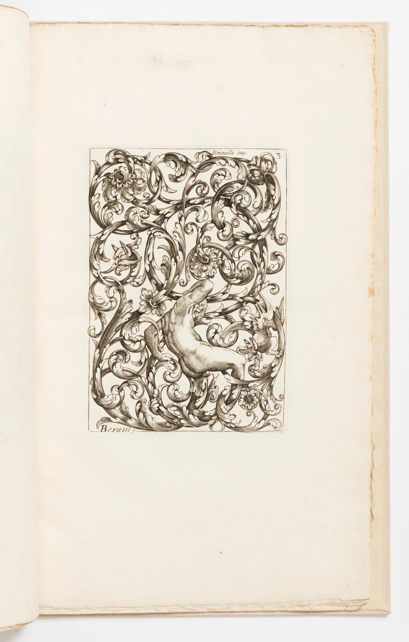 Tafel 3, aus Diverses pièces de serruriers (Verschiedene Entwürfe für Schlosser) von Hugues Brisville