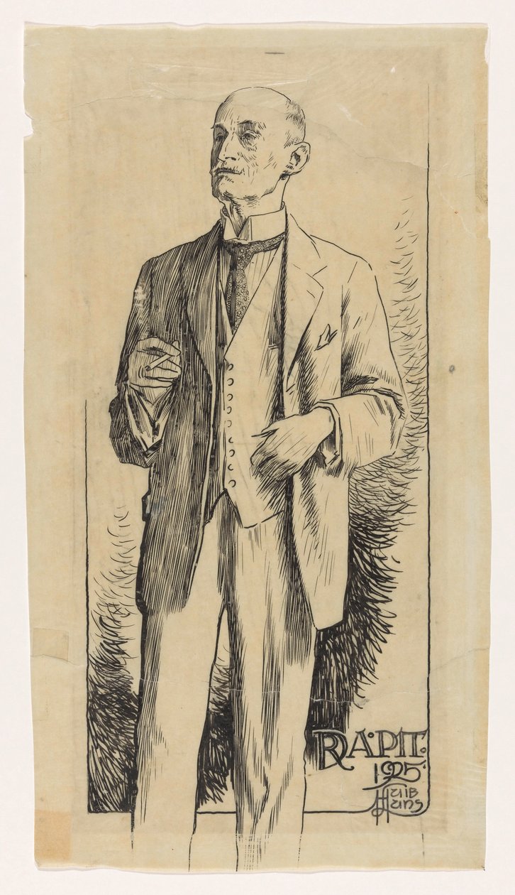 Porträt von Adriaan Pit von Huib Luns (signed by artist)