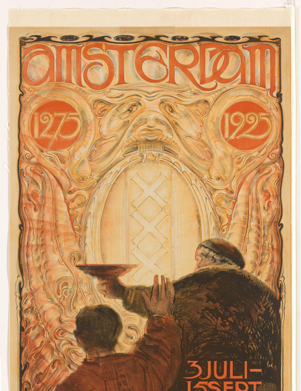 Plakat für die Ausstellung Amsterdam 1275-1925 von Huib Luns
