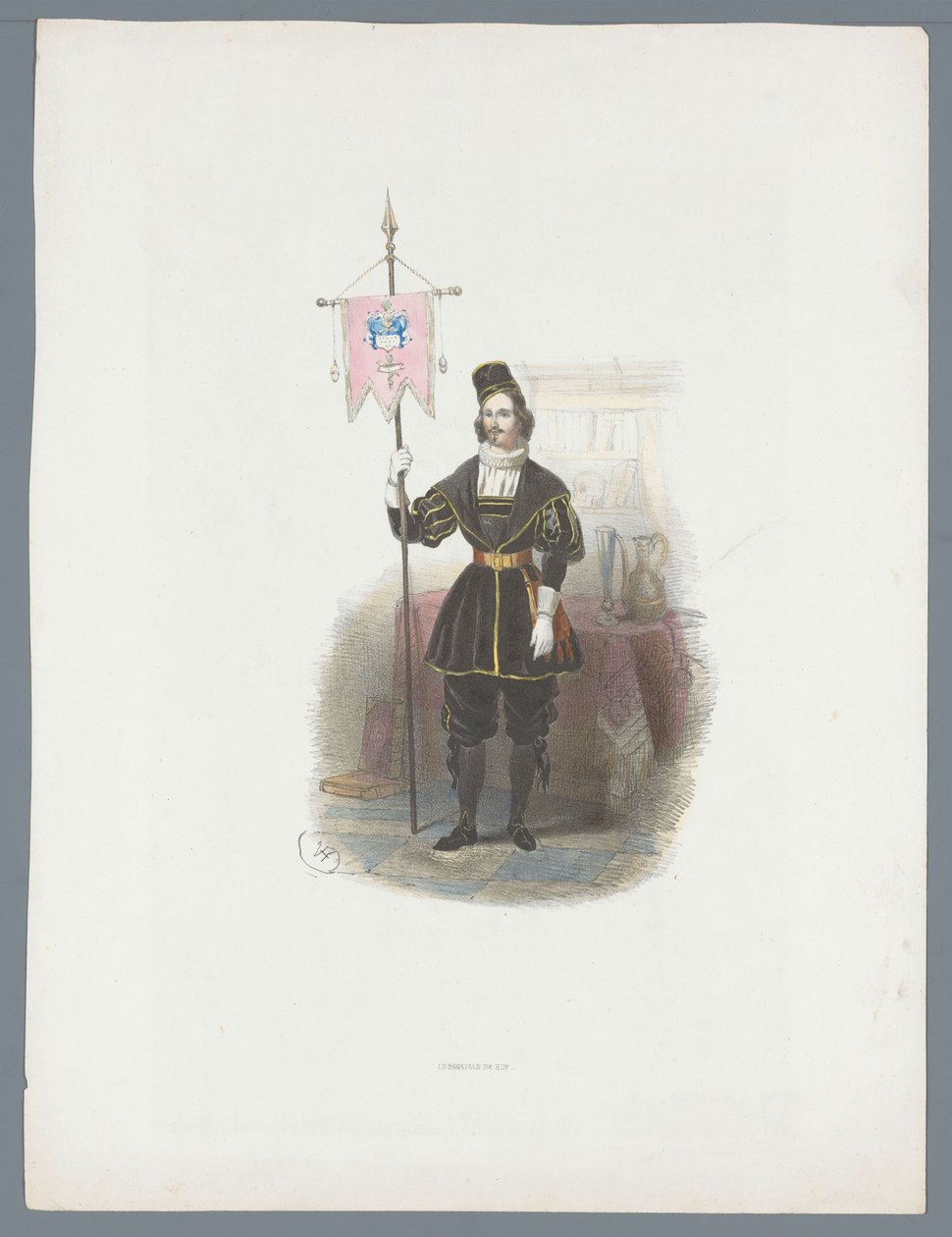 Mann in historischem Kostüm von Huib van Hove Bz