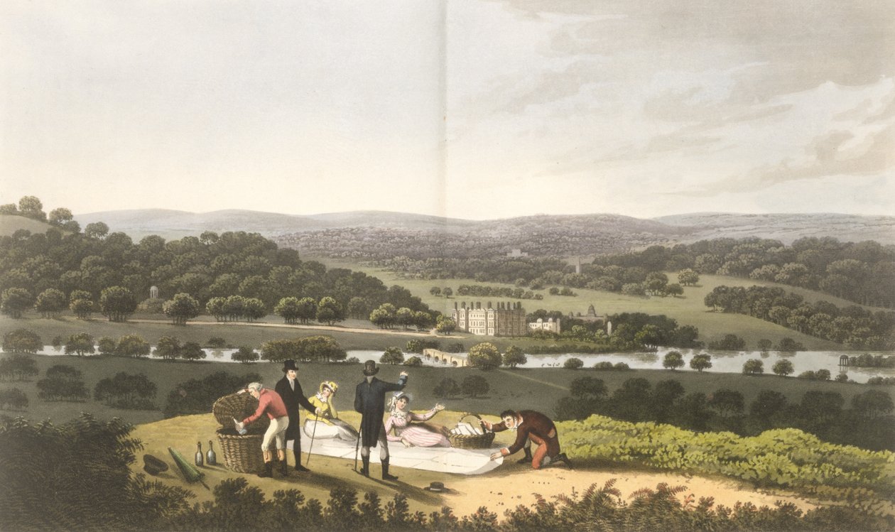 Gesamtansicht von Longleat vom Aussichtshügel, aus 