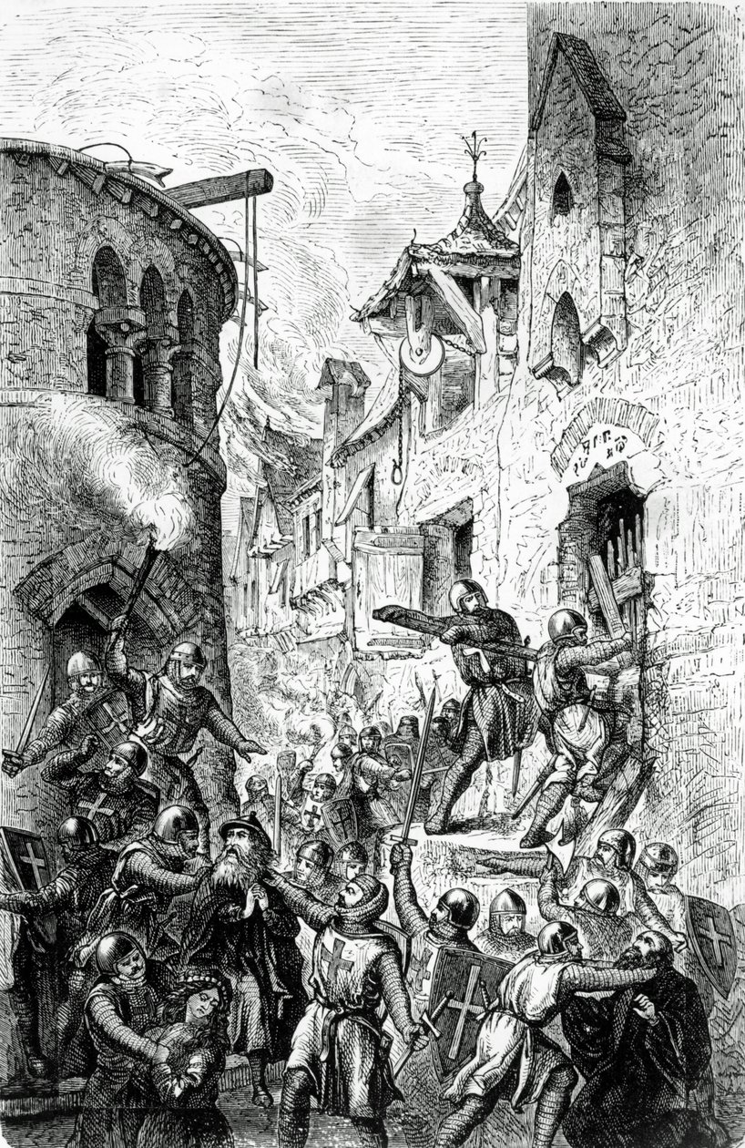 Antisemitismus und Verfolgung der Juden durch Kreuzfahrer, 1881 von Hungarian School