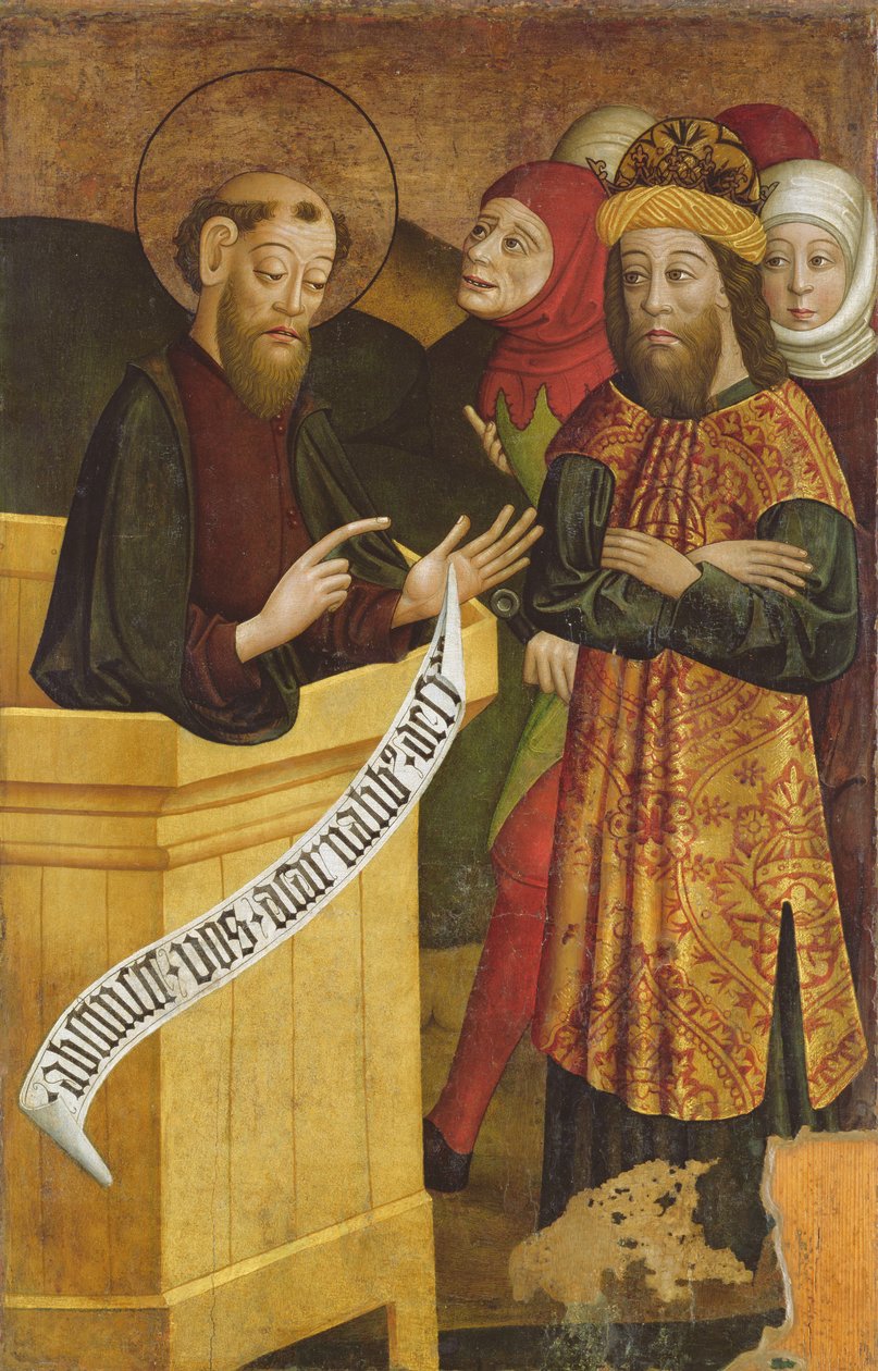 Panel des ehemaligen Hochaltars der Kirche St. Peter und Paul in Csíksomlyó, ca. 1480 von Hungarian School