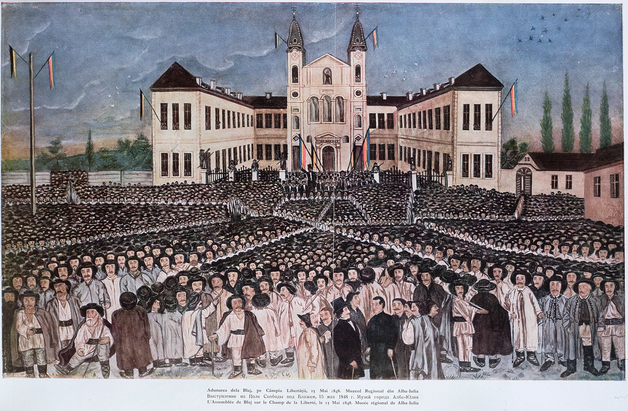 Die Versammlung der rumänischen Bauern in Blaj in Siebenbürgen am 15. Mai 1848 von Hungarian School