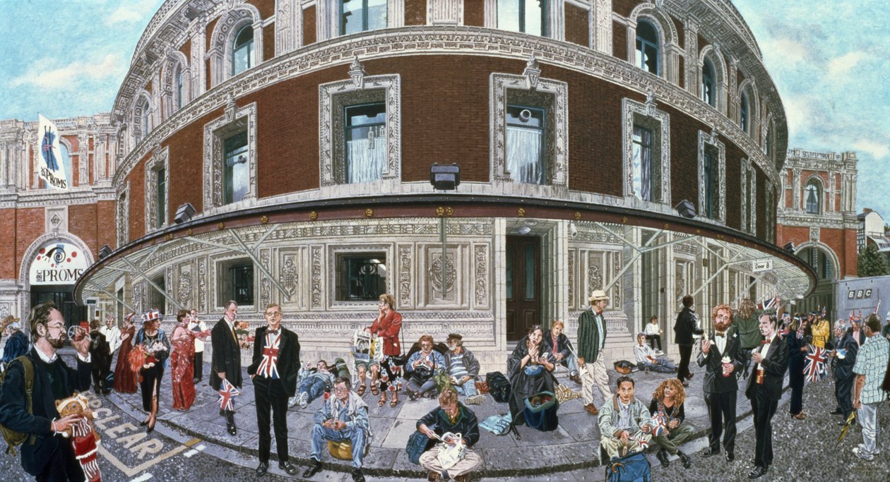 Spaziergänger bei der letzten Nacht, Royal Albert Hall von Huw S. Parsons