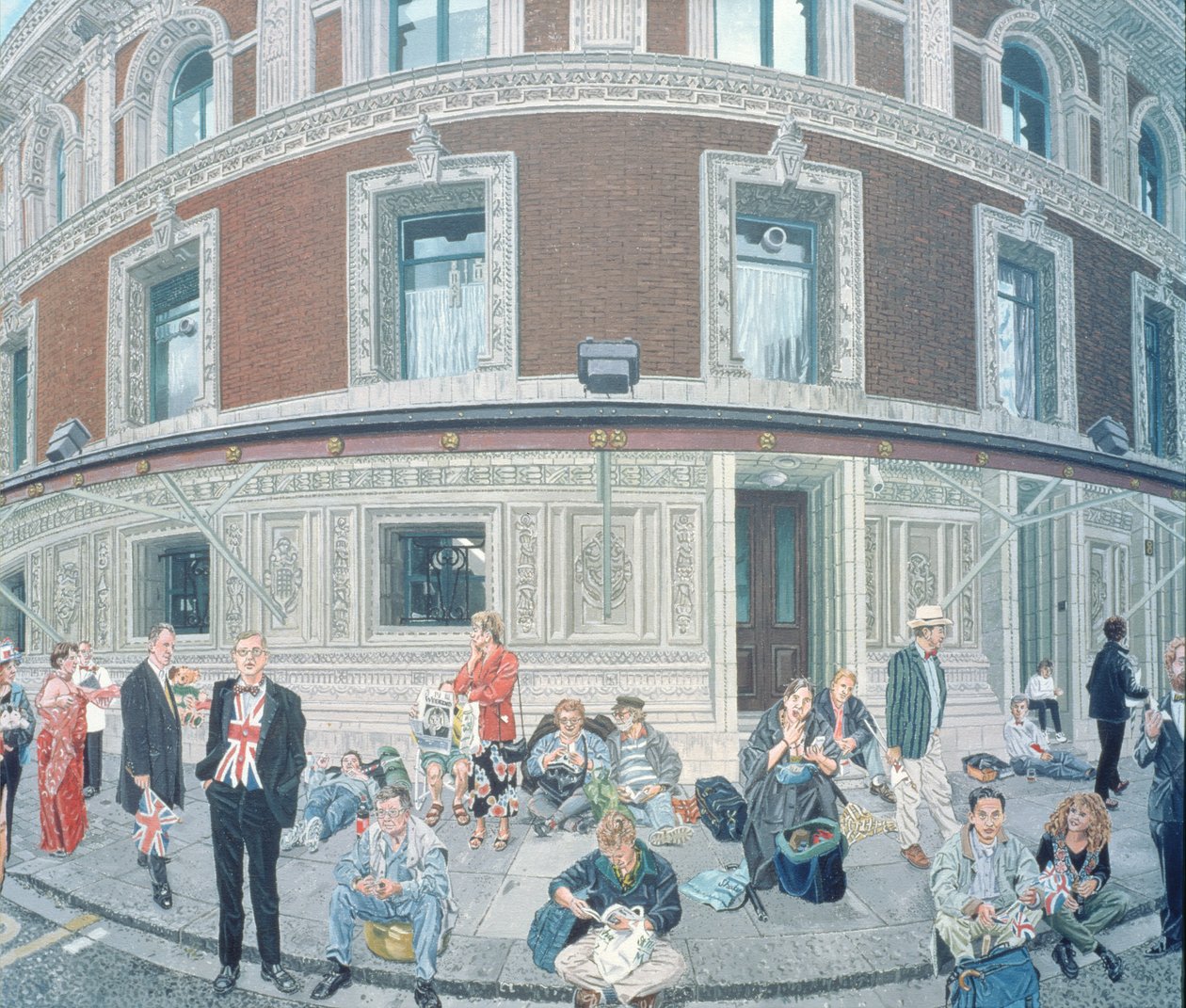 Spaziergänger bei der letzten Nacht, Royal Albert Hall (Detail) von Huw S. Parsons