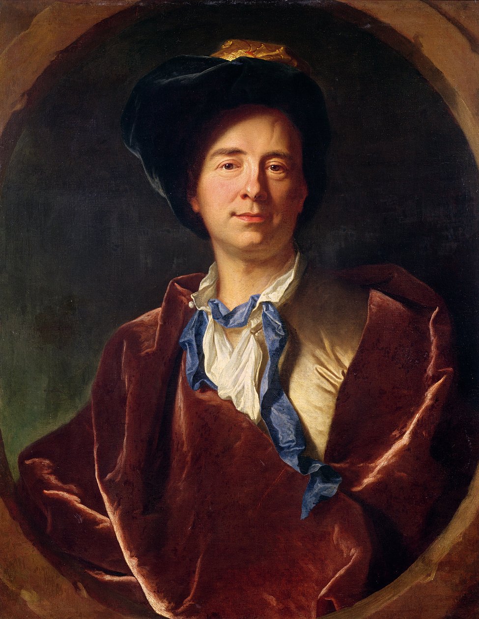 Porträt von Bernard le Bovier de Fontenelle (1657-1757) von Hyacinthe Francois Rigaud