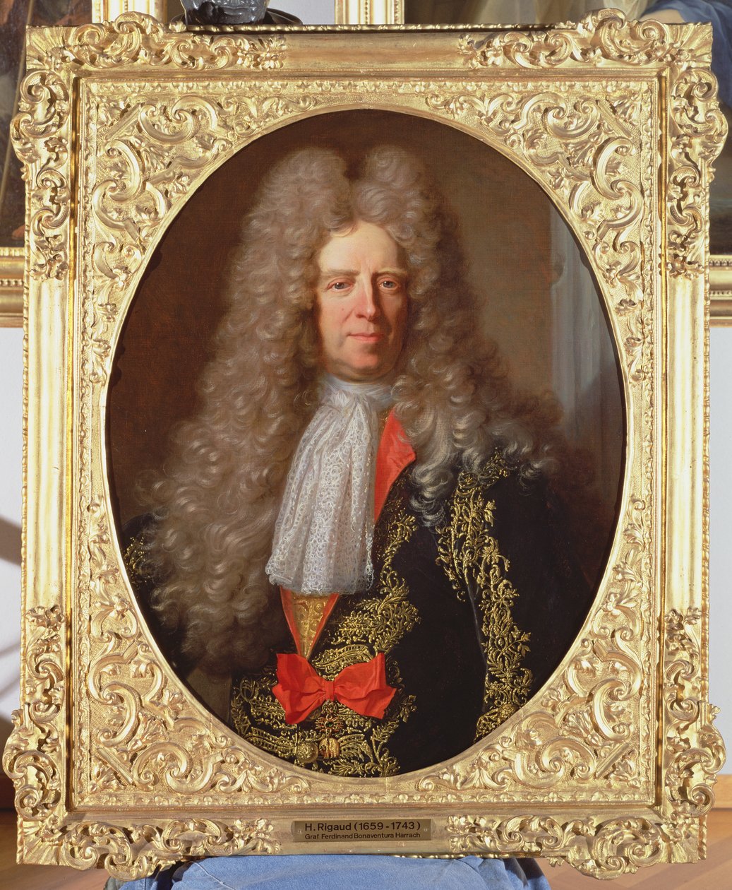 Graf Ferdinand Bonaventura Harrach, Obersthofmeister von König Leopold I. von Ungarn, 1698 von Hyacinthe Francois Rigaud