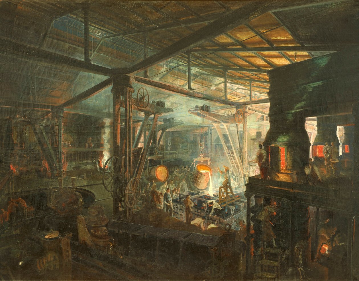 Frankreich, Die Gießerei, um 1864 von Ignace Francois Bonhomme