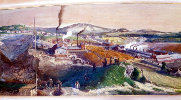 Industrielandschaft im Blanzy-Kohlefeld, Saone-et-Loire von Ignace Francois Bonhomme