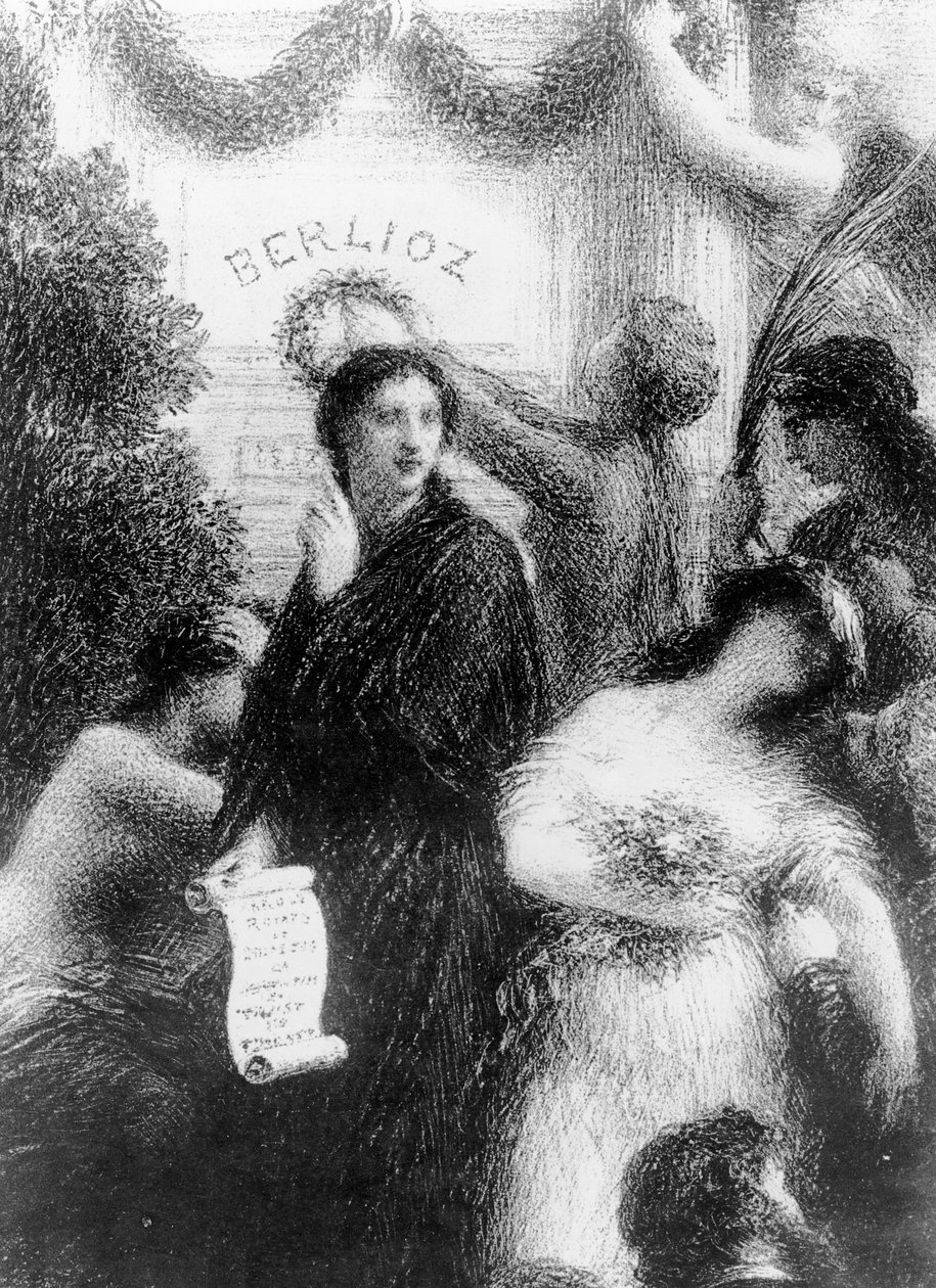 Berlioz, oder Der Geburtstag, 1876 von Ignace Henri Jean Fantin Latour