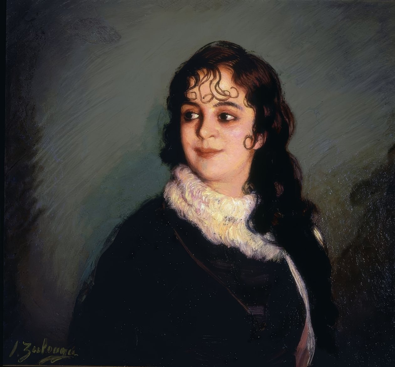 Porträt eines Mädchens mit Locken von Ignacio Zuloaga y Zabaleta