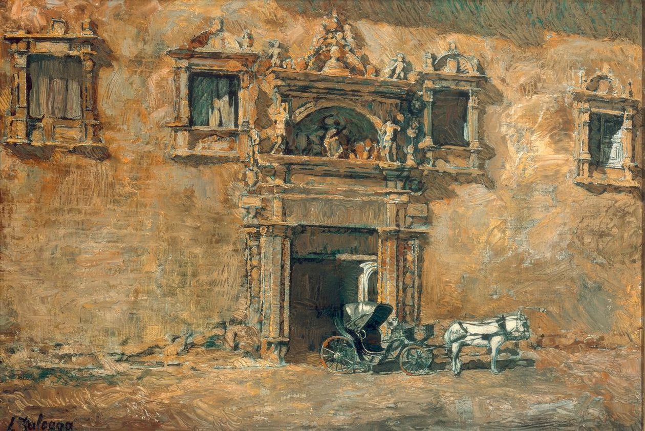Das Portal des Palacio von Peñaranda de Duero von Ignacio Zuloaga y Zabaleta