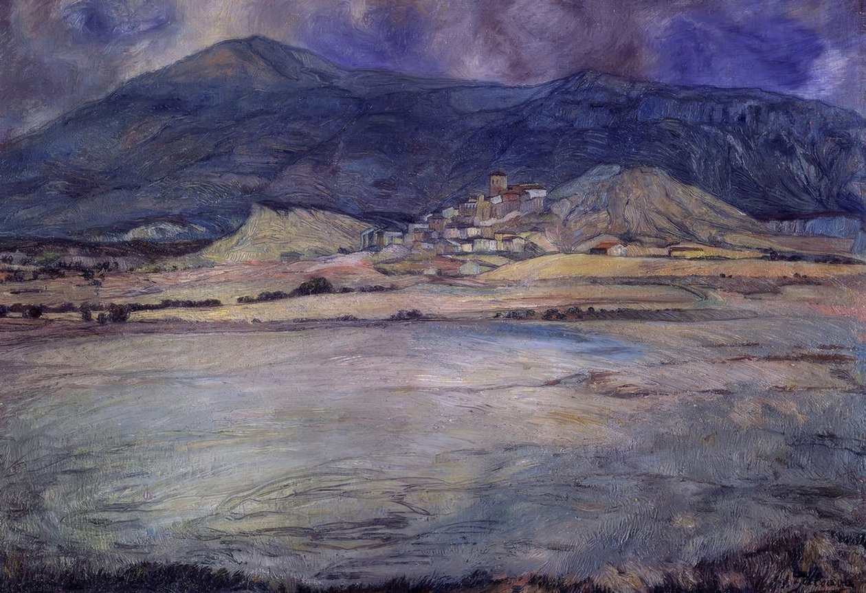 Dorf von Zaragoza – 20. Jahrhundert von Ignacio Zuloaga y Zabaleta