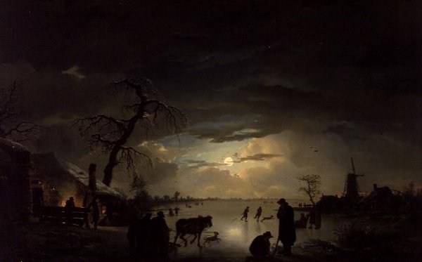 Eine Winterlandschaft im Mondlicht von Ignatius Josephus van Regemorter