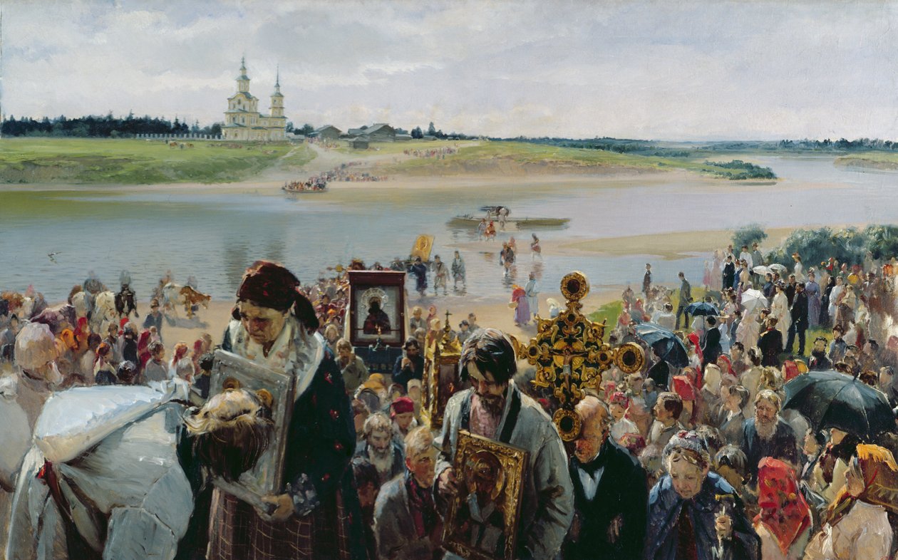 Eine religiöse Prozession von Illarion Mikhailovich Pryanishnikov