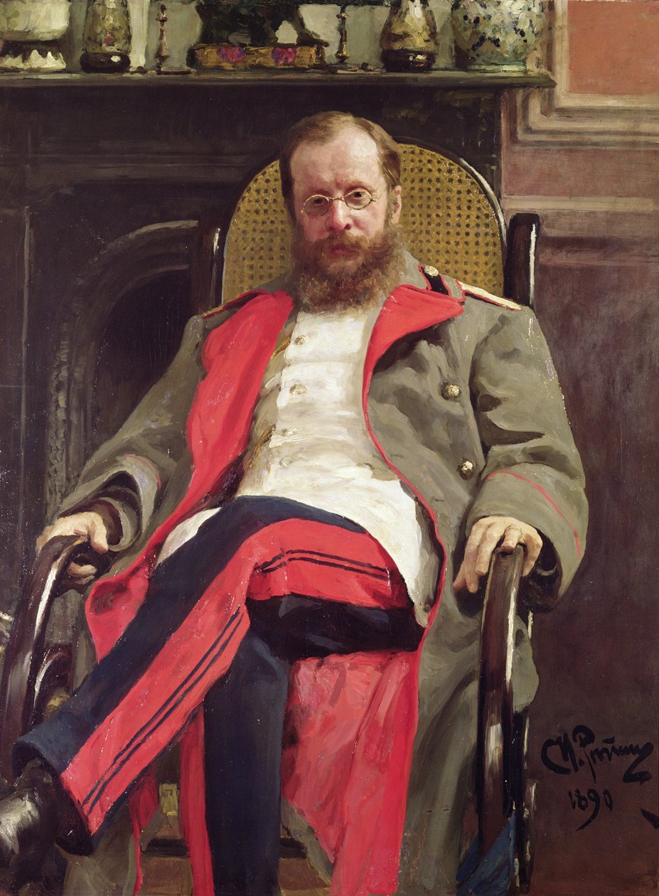 Porträt von Cesar Cui, 1890 von Ilya Efimovich Repin