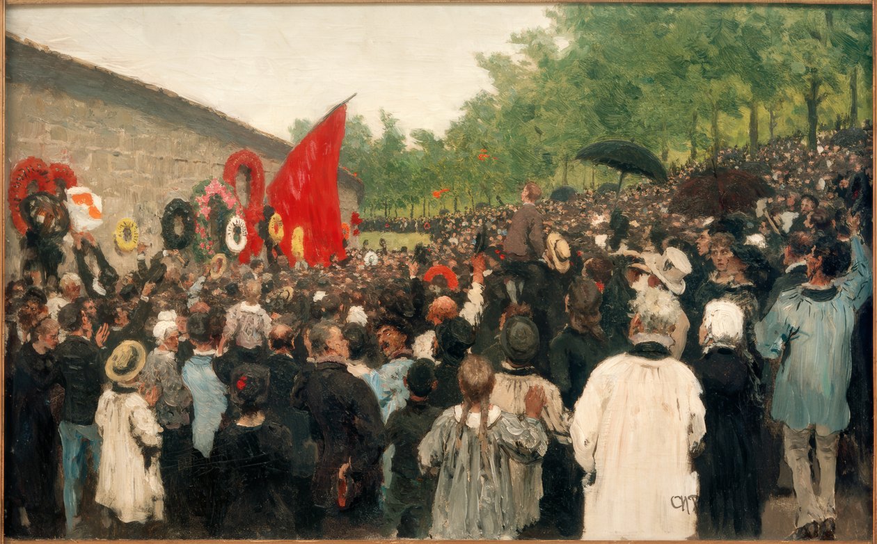 Jährliche Kundgebung bei der Mauer der Kommunarden von Ilya Efimovich Repin