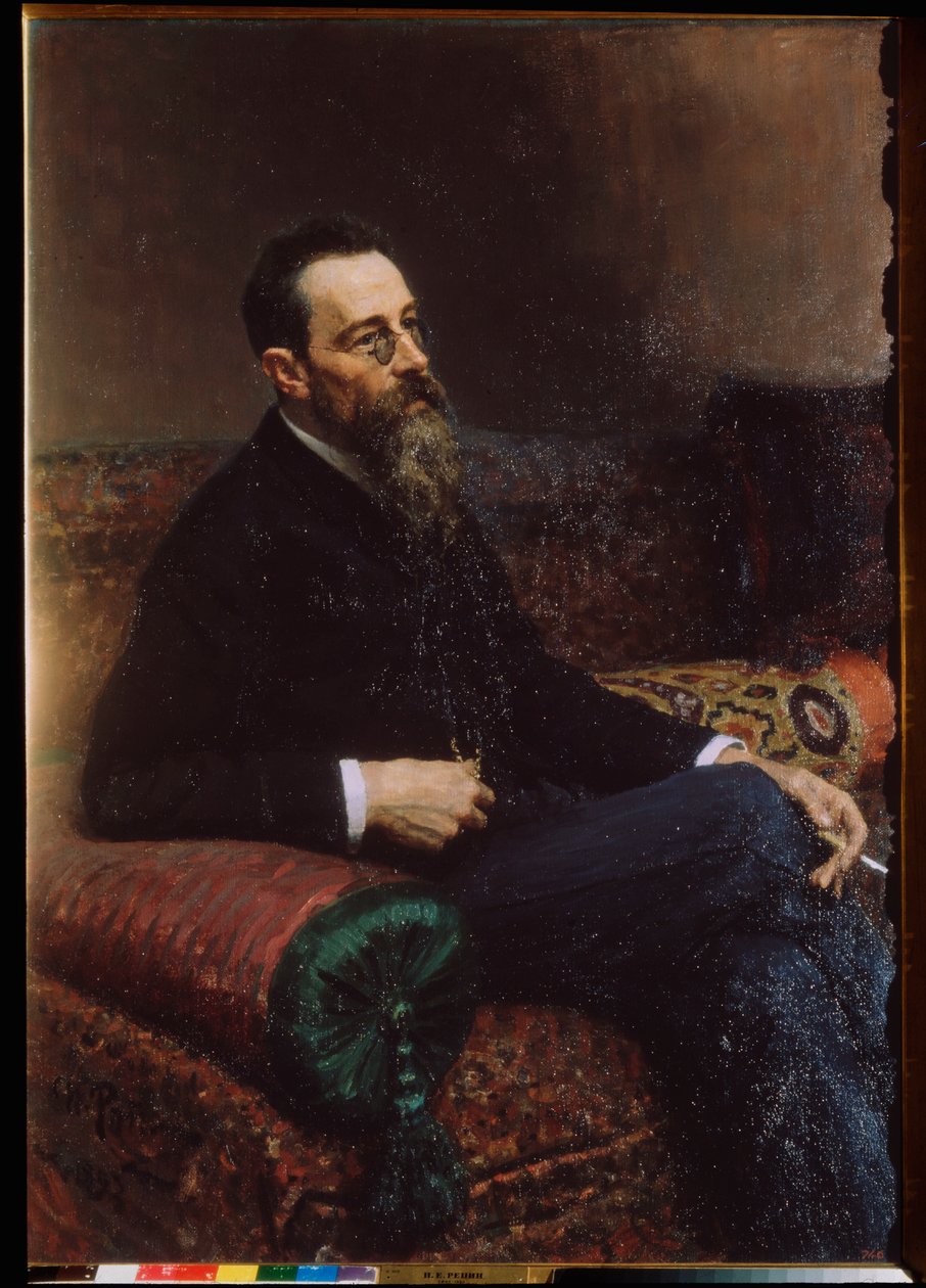 Porträt des Komponisten Nikolai Rimski-Korsakow von Ilya Efimovich Repin