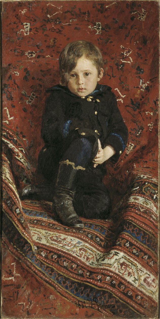Porträt von Yury Repin, dem Sohn des Künstlers, 1882 von Ilya Efimovich Repin