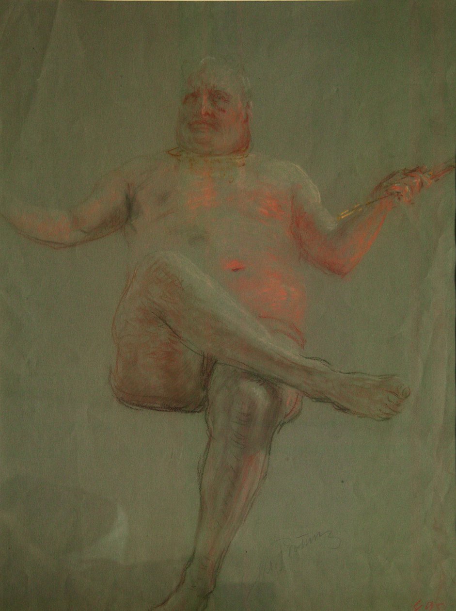 Studie für Weiche von mir, Satan!, 1890er Jahre von Ilya Efimovich Repin