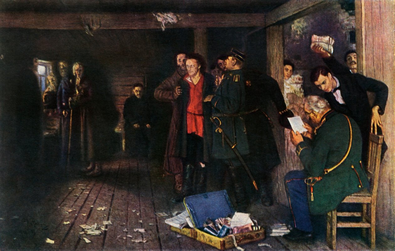 Die Verhaftung eines Propagandisten, 1880-1889, 1965 von Ilya Efimovich Repin
