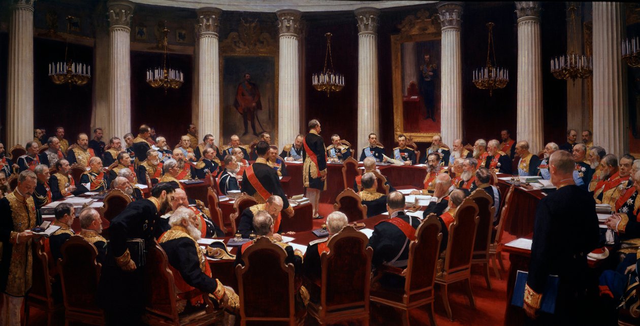 Das feierliche Treffen des Staatsrates, 7. Mai 1901 von Ilya Efimovich Repin
