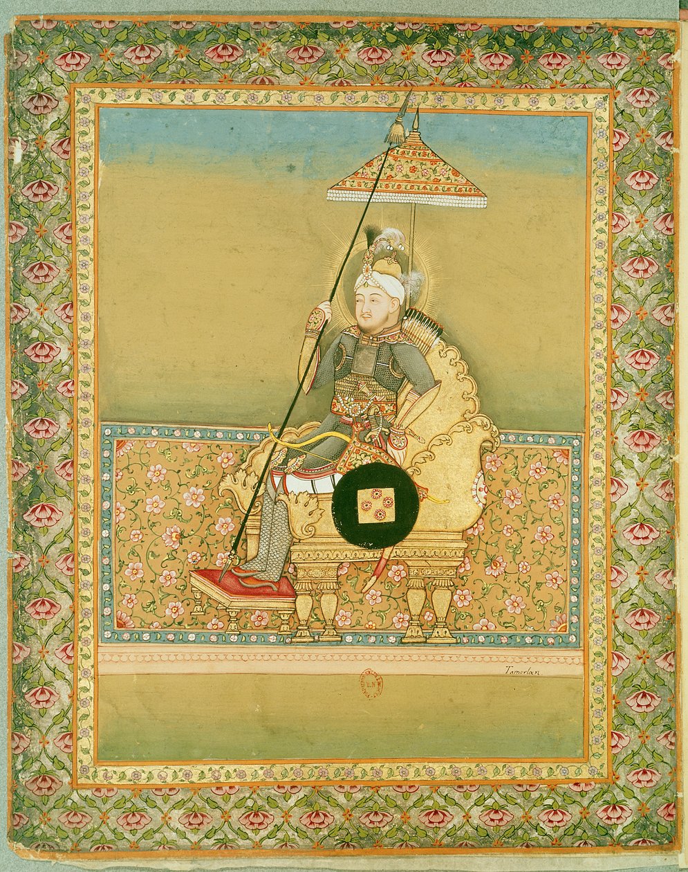 Tamerlan (1336-1404) aus einem Album mit Porträts der Mogul-Kaiser, 1774 von Indian School