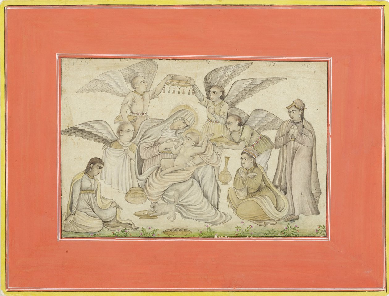 Engel besuchen Maria und Jesus von Indian School